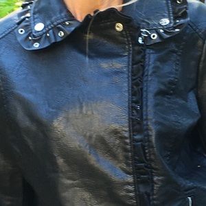 NWT Jessica Simpson black, faux leather jacket